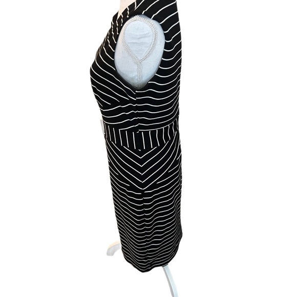Tribal Black and -White Stripe Sheath Dress Size 8 - Picture 4 of 7